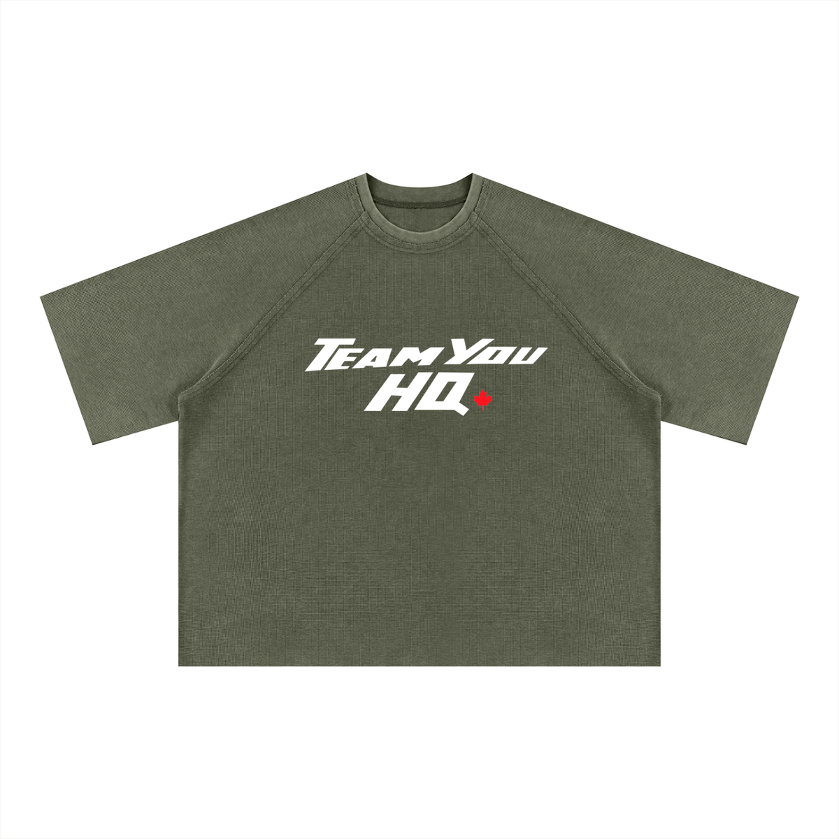 TeamYou HQ Unisex Mineral Wash Boxy Waffle T-Shirt