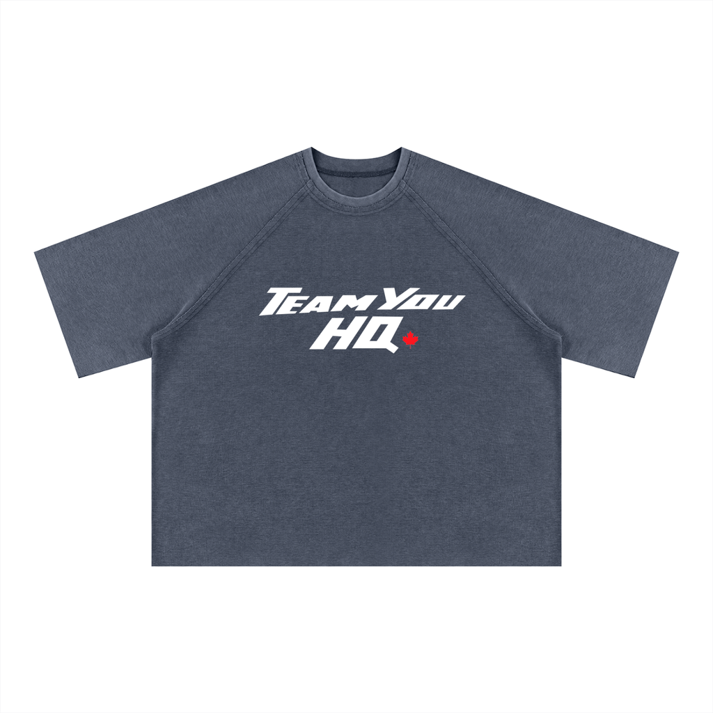 TeamYou HQ Unisex Mineral Wash Boxy Waffle T-Shirt
