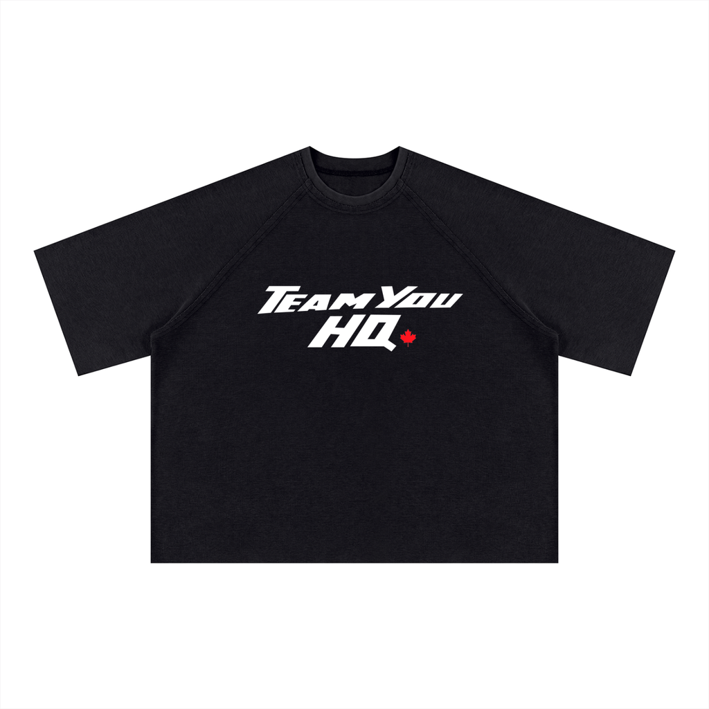TeamYou HQ Unisex Mineral Wash Boxy Waffle T-Shirt