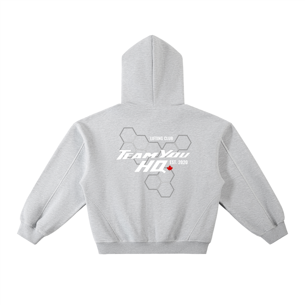 TeamYou Contrast-Stitched Boxy Fleece Hoodie