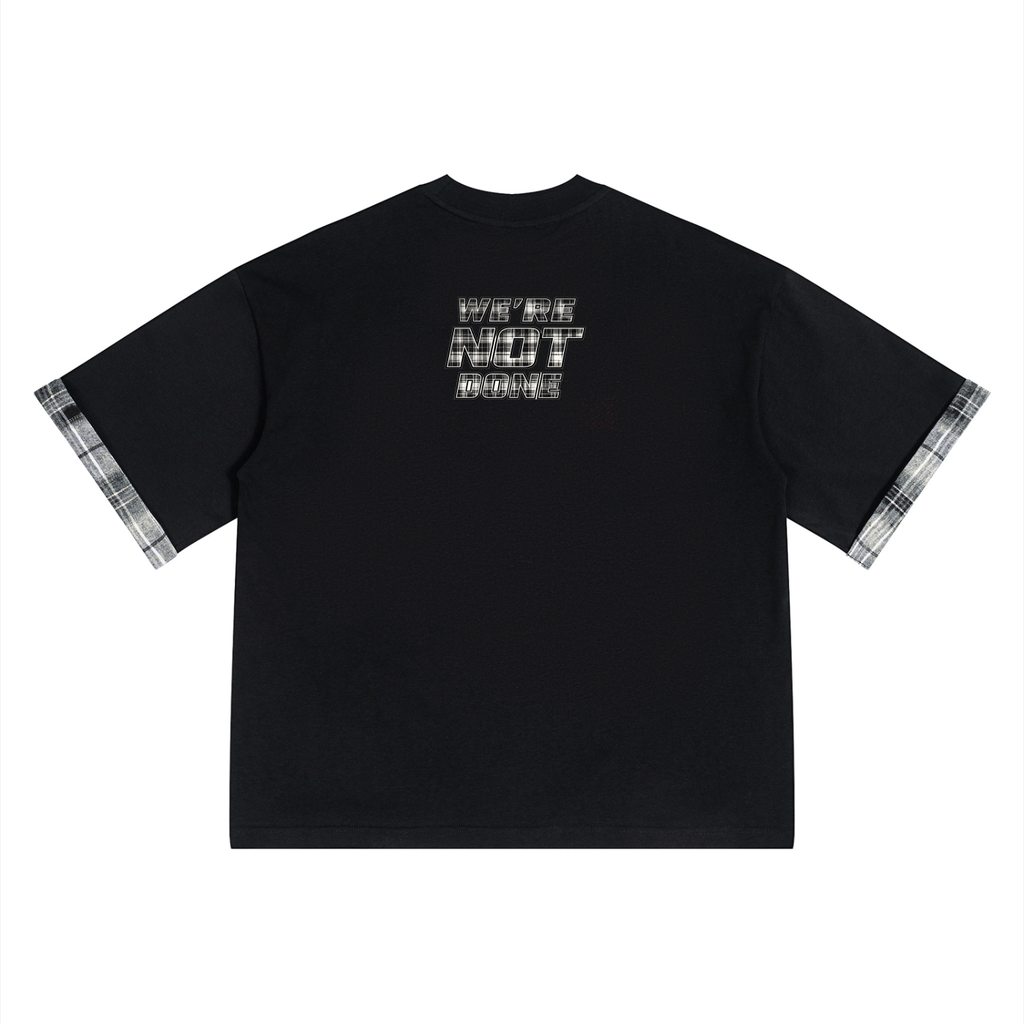 TeamYou Unisex Plaid Paneled T-Shirt