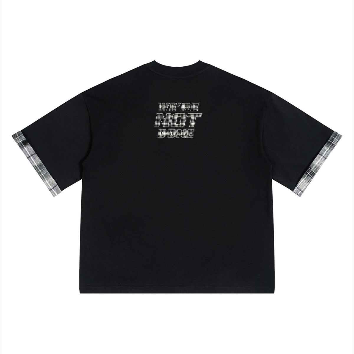 TeamYou Unisex Plaid Paneled T-Shirt