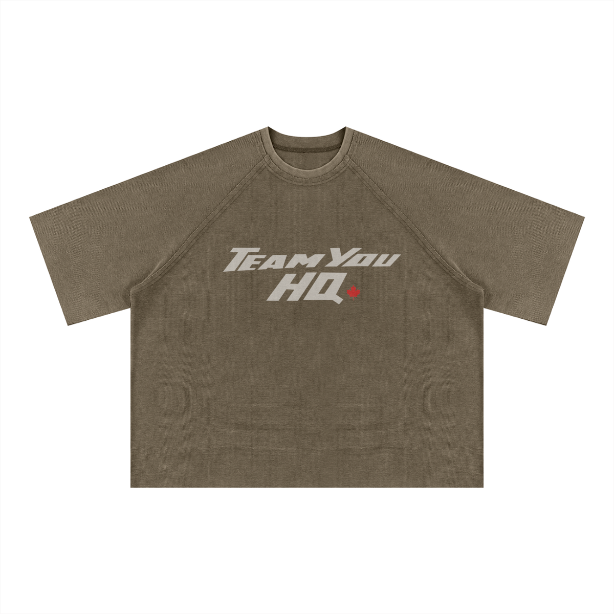 TeamYou HQ Unisex Mineral Wash Boxy Waffle T-Shirt