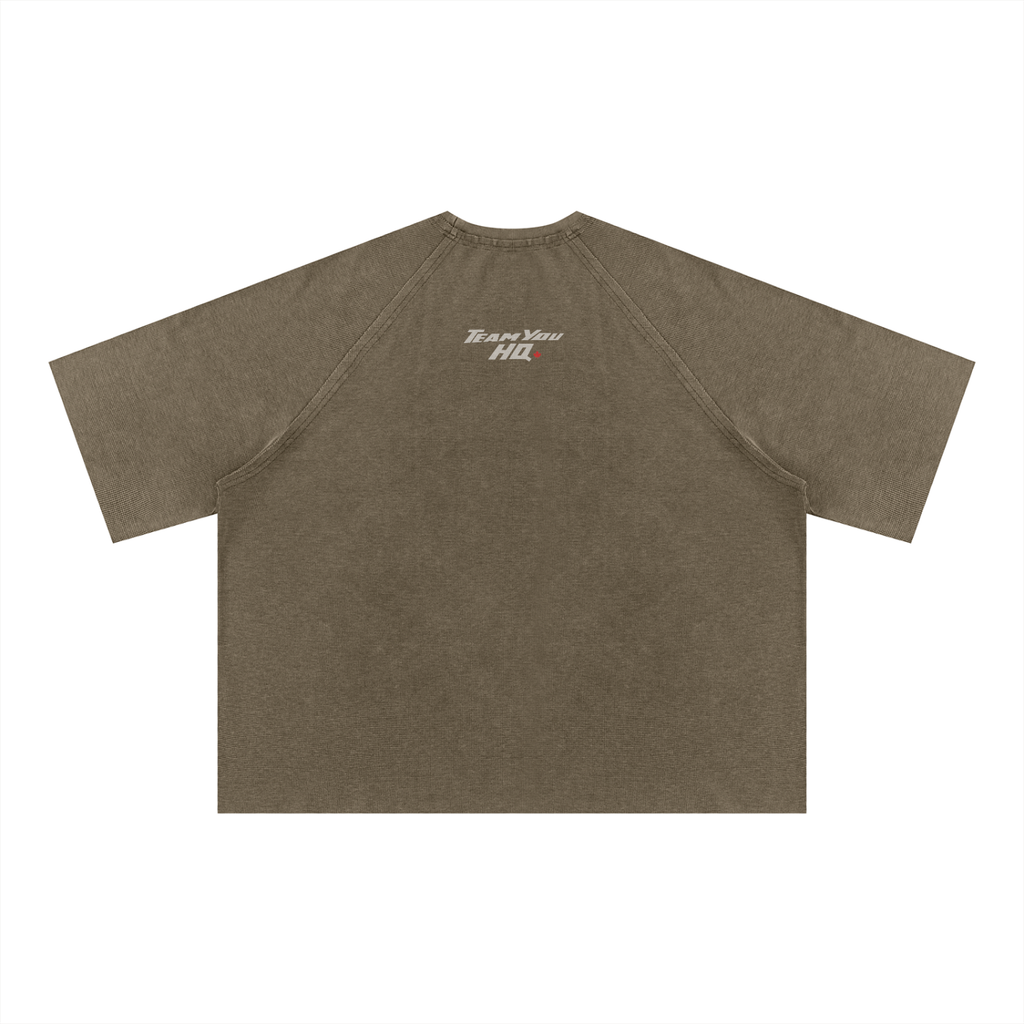 TeamYou HQ Unisex Mineral Wash Boxy Waffle T-Shirt