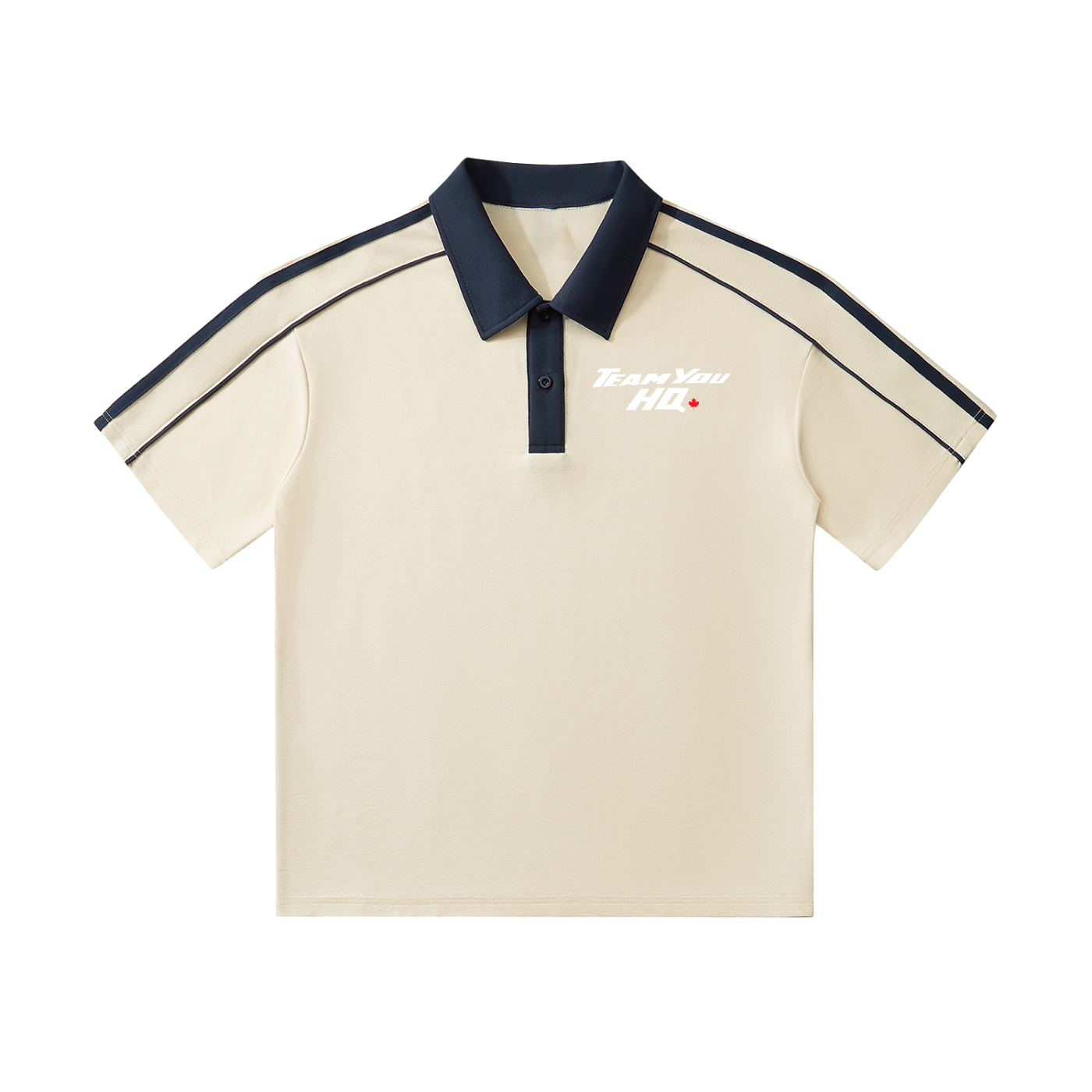 TeamYou Contrast Collar Short-Sleeve Polo Shirt