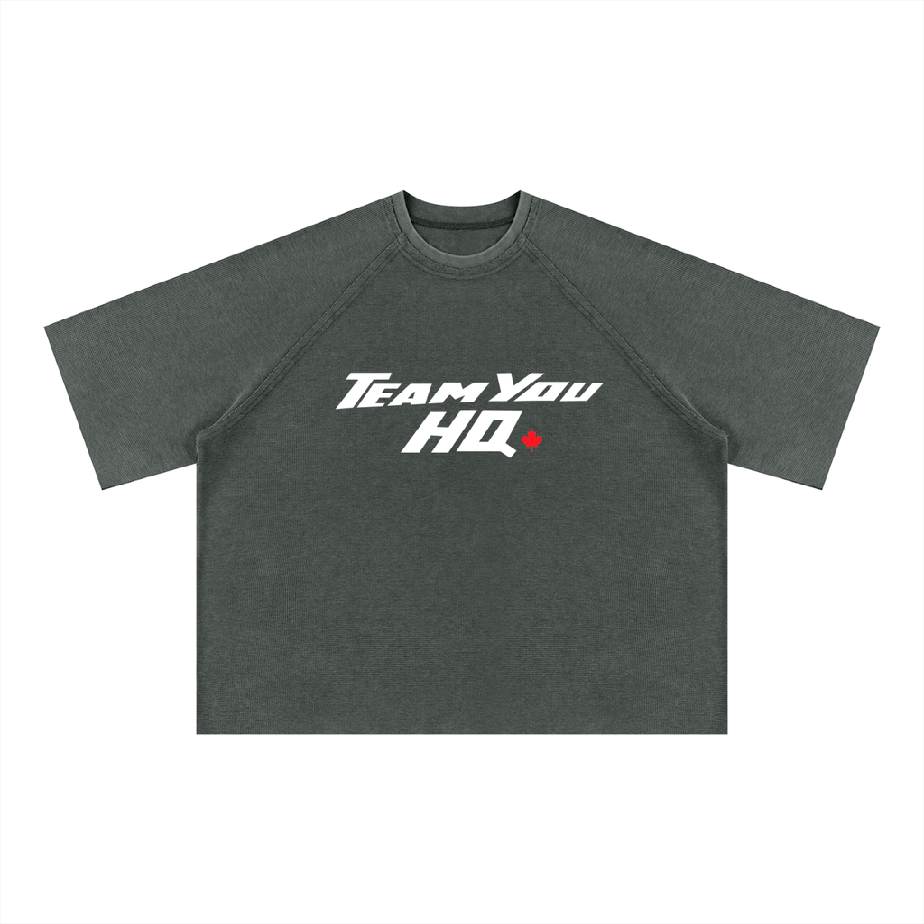 TeamYou HQ Unisex Mineral Wash Boxy Waffle T-Shirt